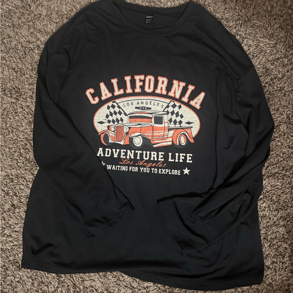 SHEIN Black Crew Neck Top